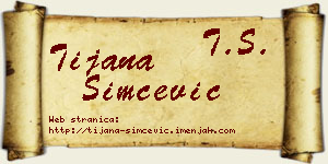 Tijana Simčević vizit kartica